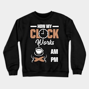 Cigar Design Gift for Men Coffee and Cigars Retirement Snowbird Gift Crewneck Sweatshirt